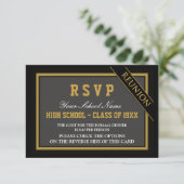 Classy Formal Class Reunion RSVP Kaartje (Staand voorkant)
