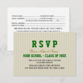 Classy Formal Class Reunion RSVP Kaartje (Voorkant / Achterkant)