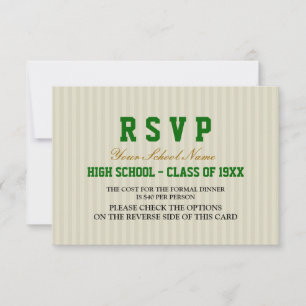 Classy Formal Class Reunion RSVP Kaartje