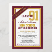 Classy Formal High School Reunion Kaart (Voorkant / Achterkant)