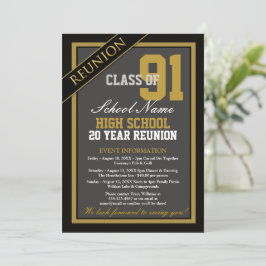 Classy Formal High School Reunion Kaart