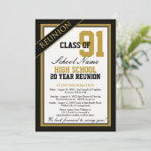 Classy Formal High School Reunion-uitnodigingen Kaart (Staand voorkant)