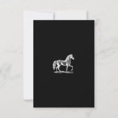 Classy Formal Horse Equestrian Wedding RSVP Kaartje (Achterkant)