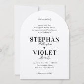 Classy formele boogvormige bruiloft uitnodiging (Voorkant)