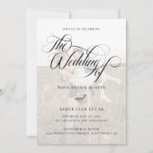 Classy foto elegant alles in één QR-code bruiloft Kaart (Voorkant)