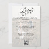 Classy foto elegant alles in één QR-code bruiloft Kaart (Achterkant)
