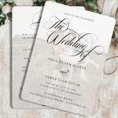 Classy foto elegant alles in één QR-code bruiloft Kaart