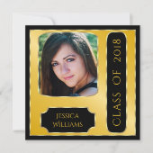 Classy foto ingelijst Afstuderen dubbelzijdig Kaart (Voorkant)