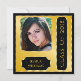 Classy foto ingelijst Afstuderen dubbelzijdig Kaart