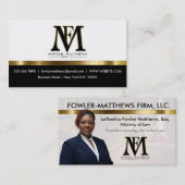 Classy Fowler Attorney Visitekaartje (Voorkant / Achterkant)
