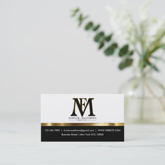Classy Fowler Attorney Visitekaartje (Staand voorkant)