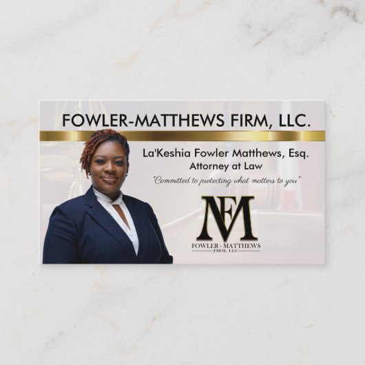 Classy Fowler Attorney Visitekaartje (Achterkant)