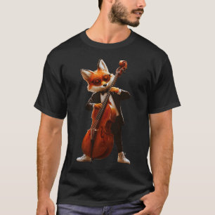 Classy Fox Jazzbassist T-Shirt Muzikant Dier 