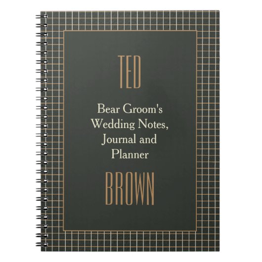 Classy Framed Beer Groom's Gay Wedding Notebook Notitieboek (Voorkant)