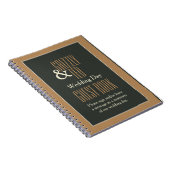 Classy Framed Brown Beer Gay Wedding Guestbook Notitieboek (Rechterzijde)