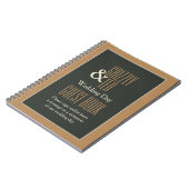 Classy Framed Brown Beer Gay Wedding Guestbook Notitieboek (Linkerzijde)
