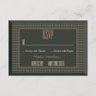 Classy Framed Gay Beer Wedding RSVP Kaartje