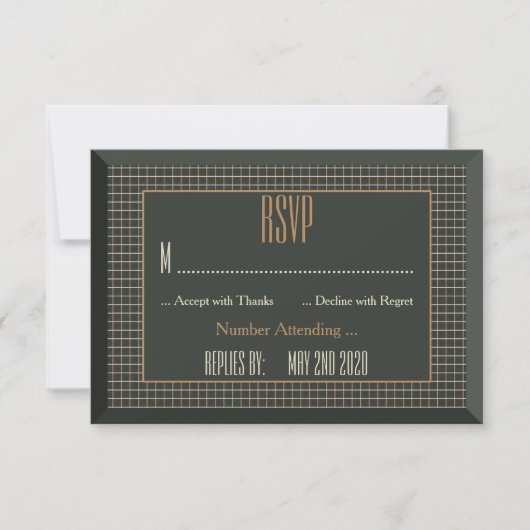 Classy Framed Gay Beer Wedding RSVP Kaartje (Voorkant)