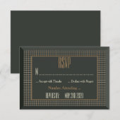Classy Framed Gay Beer Wedding RSVP Kaartje (Voorkant / Achterkant)