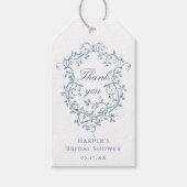 Classy Frans Blauw Vrijgezellenfeest Dank u Cadeaulabel (Voorkant)