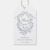 Classy Frans Blauw Vrijgezellenfeest Dank u Cadeaulabel (Achterkant)