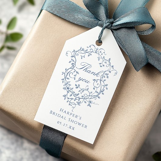 Classy Frans Blauw Vrijgezellenfeest Dank u Cadeaulabel