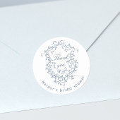 Classy Frans Blauw Vrijgezellenfeest Dank u Ronde Sticker