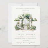 Classy Frans Tuin Landschap Bruiloft Jubileum Kaart (Voorkant)