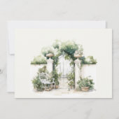 Classy Frans Tuin Landschap repetitie diner Kaart (Achterkant)