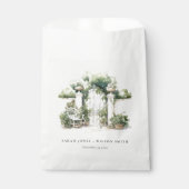 Classy Frans Tuin Landschap Waterverf Bruiloft Bedankzakje (Voorkant)