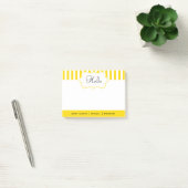 Classy Freesia Yellow Stripes personaliseren Post-it® Notes (Kantoor)