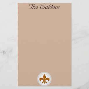 Classy French Fleur de Lis Custom Briefpapier
