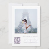 Classy French Lavender Floral Crest Wedding Photo Save The Date (Achterkant)