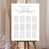 Classy French Lavender Wedding Seating Chart Poster