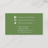 Classy Fresh Green Circles Visitekaartje (Achterkant)