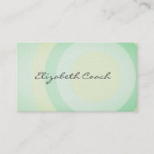 Classy Fresh Green Circles Visitekaartje (Voorkant)