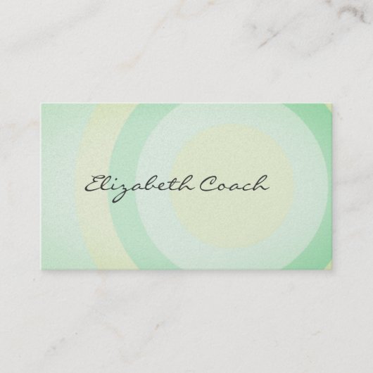 Classy Fresh Green Circles Visitekaartje (Voorkant)