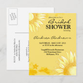 Classy & Fun Zonnebloem Geel Vrijgezellenfeest Uit Uitnodiging Briefkaart (Voorkant / Achterkant)