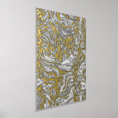 Classy Funky Gold Wavy wervelt kunst patroon Folie Afdrukken (Laagn)