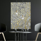 Classy Funky Gold Wavy wervelt kunst patroon Folie Afdrukken