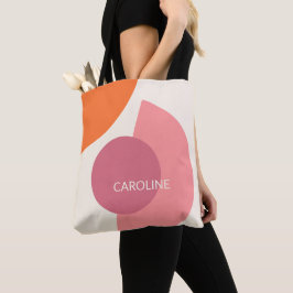 Classy Funky Mideeuw Abstract cirkelenpatroon Tote Bag