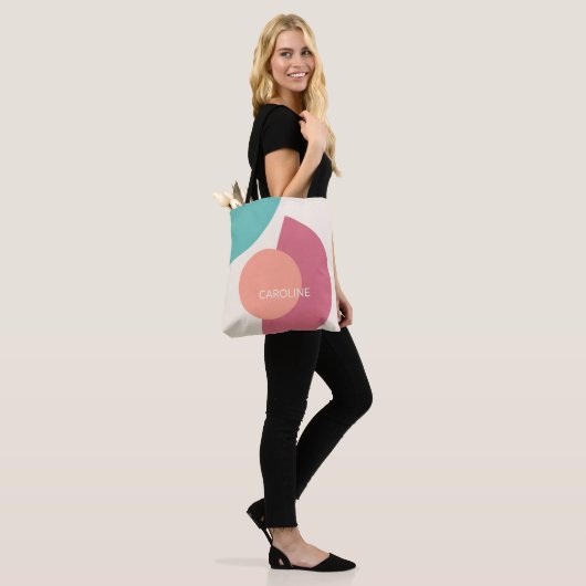 Classy Funky Mideeuw Abstract cirkelenpatroon Tote Bag (Op model)