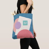 Classy Funky Mideeuw Abstract cirkelenpatroon Tote Bag (Dichtbij)