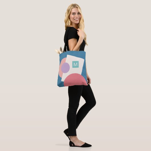 Classy Funky Mideeuw Abstract cirkelenpatroon Tote Bag (Op model)