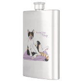 Classy Funny Calico Cat Paarse Heupfles (Links)