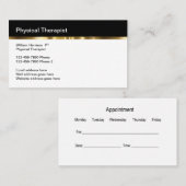 Classy fysiotherapeut medisch afsprakenkaartje (Voorkant / Achterkant)