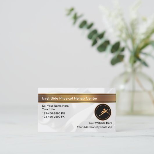 Classy Fysiotherapie Rehab Visitekaartjes (Staand voorkant)