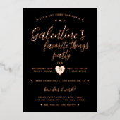 Classy Galentine's Favorite Things Party Folie Uitnodiging (Voorkant)