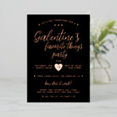 Classy Galentine's Favorite Things Party Folie Uitnodiging (Staand Voorkant)
