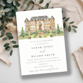 Classy Garden Chateau Manor Couples Shower Invite Bedankkaart